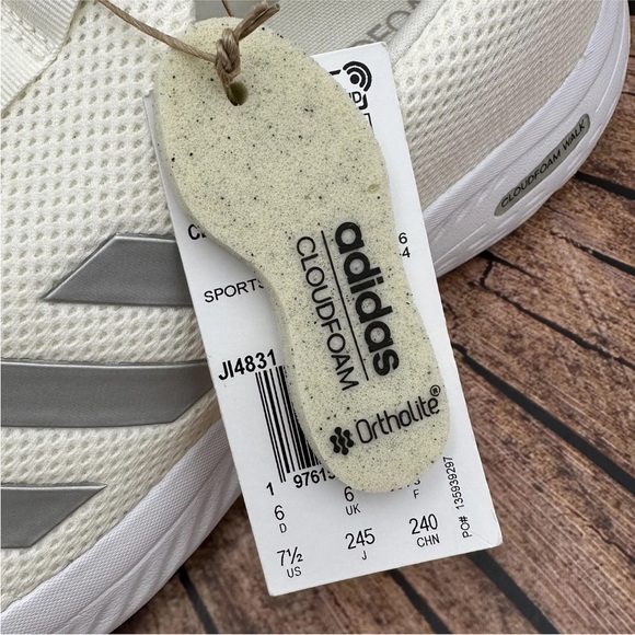 Adidas Shoes Womens Size 7.5 White Cloudfoam Move Slip On Walking Comfort JI4831 - Picture 7 of 11